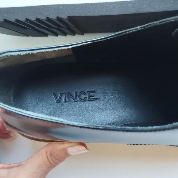 Vince Black Platform Loafers- women’s 8 1/2- fit like 9 - 9 1/2 - Picture 10 of 11